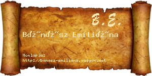 Bánász Emiliána névjegykártya